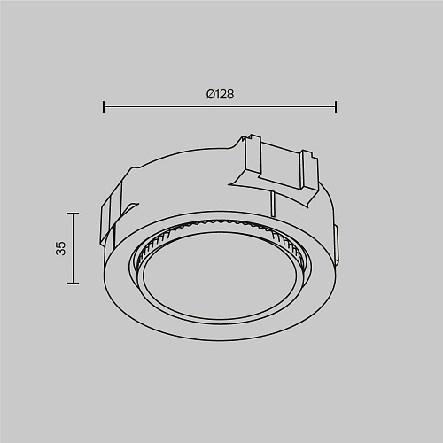 Встраиваемый светильник для натяжного (ПВХ) потолка 1*GX53 белый Intro Downlight Мaytoni DL019-GX53-W