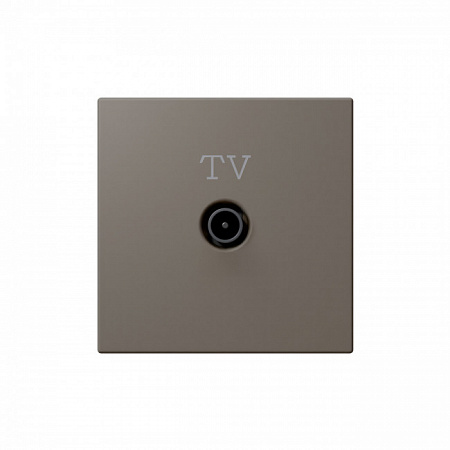 Jasmart FD Матовый тауп (soft touch) Розетка TV Φ9.5mm оконечная