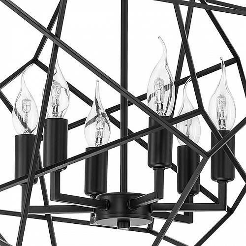 Подвесная люстра Lightstar Gabbia 732267 60 см черный