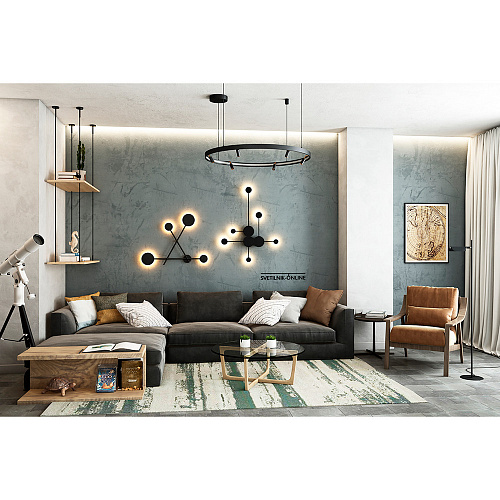 Светильник светодиодный диаметр 100 см, 66W LED, 3000-4000-6000K, Odeon Light HIGHTECH 4317/93L, черный