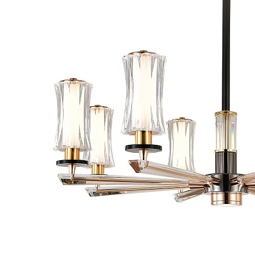 Люстра на штанге 71*71*75 см, LED, 82W, 3000К-6000K, Indigo GRANDIOSO V000186L черный, 13038/8R Black