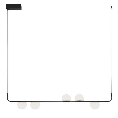 Светильник подвесной 105*9*150 см, 5*LED 56W 3000-6000K черный Arte lamp Poplar A2174SP-5BK