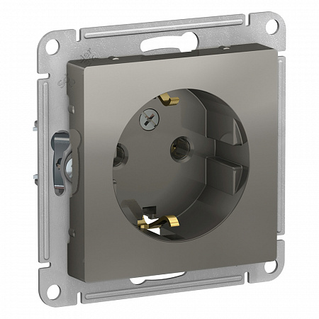 Розетка 2P+E 16А сталь AtlasDesign ATN000943