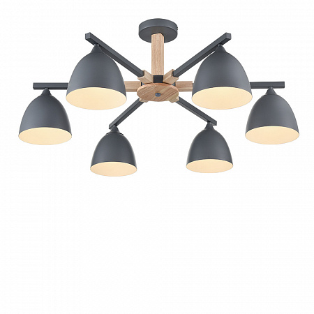 Люстра на штанге 6*E27 8096/6C черный Colange Lumion