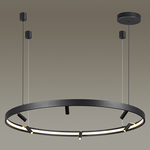 Светильник светодиодный диаметр 100 см, 66W LED, 3000-4000-6000K, Odeon Light HIGHTECH 4317/93L, черный