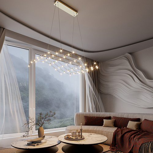 Подвесной светодиодный светильник 41,5W 3000K 7058/45L золотой Welkin Odeon Light