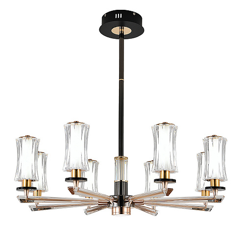 Люстра на штанге 71*71*75 см, LED, 82W, 3000К-6000K, Indigo GRANDIOSO V000186L черный, 13038/8R Black