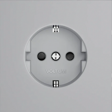 Розетка с защитными шторками, (серый) Voltum S70 VLS000716 - VLS0401M