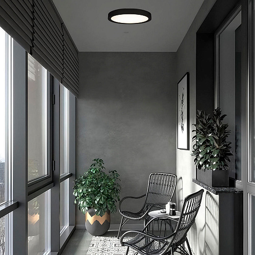 Потолочный светильник LED 24W 4000К 10227/24 Black чёрный Extraslim LOFT IT