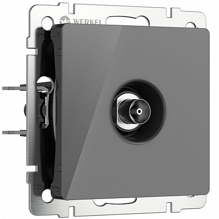Оконечная ТВ-розетка WERKEL (графит акрил) w1183044 a064096