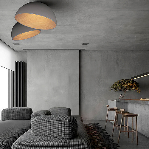 Потолочный светильник LED 24W 4000К 10197/350 Grey серый Egg LOFT IT