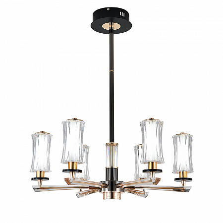 Люстра на штанге 65*65*75 см, LED, 60W, 3000К-6000K, Indigo GRANDIOSO V000185L черный, 13038/6R Black