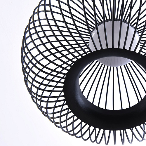 Подвесной светильник 30 см, 12W, 3000K, Arte Lamp FLARE A3527SP-12BK, черный