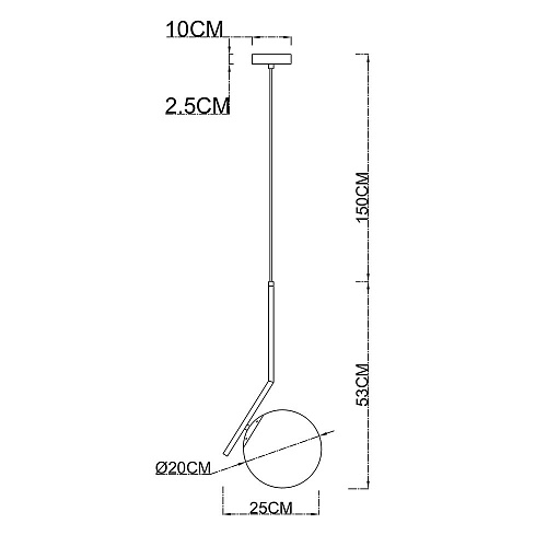 Подвесной светильник Arte Lamp BOLLA-UNICA 60W E27 A1923SP-1BK