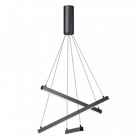 Подвесной светильник Odeon Light Cometa 3860/39B, 39W LED, 3000K, диаметр 53 см, черныйW 220V COMETA