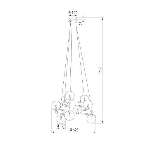 Люстра TK Lighting Anabelle 6845