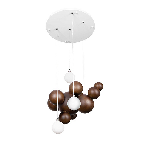 Светильник 50 см, 33W, 3000K, Loft It 10161 Dark wood, белый