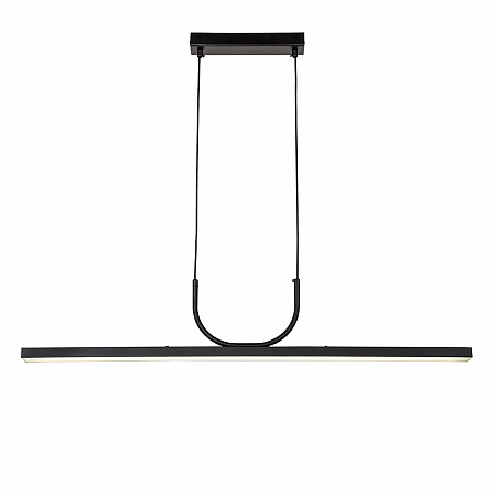 Подвесная люстра Favourite Raya 4096-1P, L900*W45*H150/1650, каркас черного цвета, белый акриловый рассеиватель