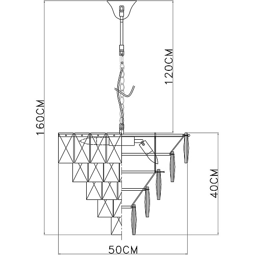 Люстра подвесная 3508/02 LM-6 хром Chara Divinare