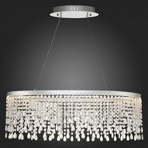 Люстра подвесная LED 37W 3000K/4000K/6000K SL6201.103.37 серебро Vega ST-Luce