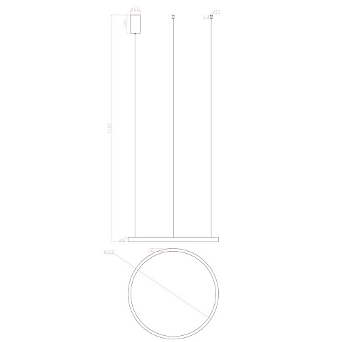 Люстра 60*150 см, 1*LED 42W 4000K медный Arte Lamp Smooth A2223SP-1PB