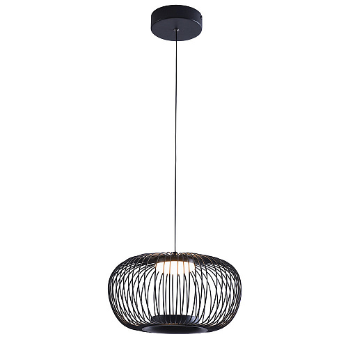 Подвесной светильник 30 см, 12W, 3000K, Arte Lamp FLARE A3527SP-12BK, черный