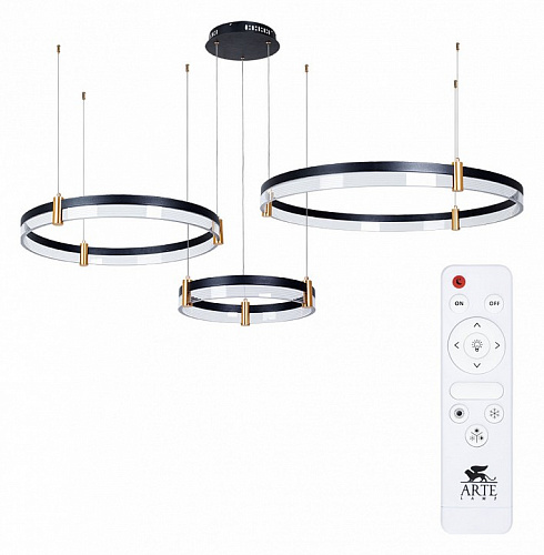 Светильник 148 см, 226W, 3000-6000K Arte Lamp MERCURY A2185SP-3BK черный