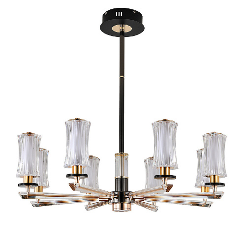 Люстра на штанге 71*71*75 см, LED, 82W, 3000К-6000K, Indigo GRANDIOSO V000186L черный, 13038/8R Black