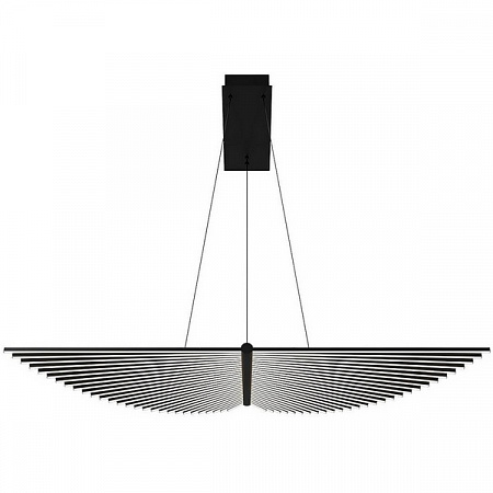 Подвесная люстра 27*150 см, 2*LED, 60W, 4000K, Favourite Vingar 4381-2P, чернный матовый