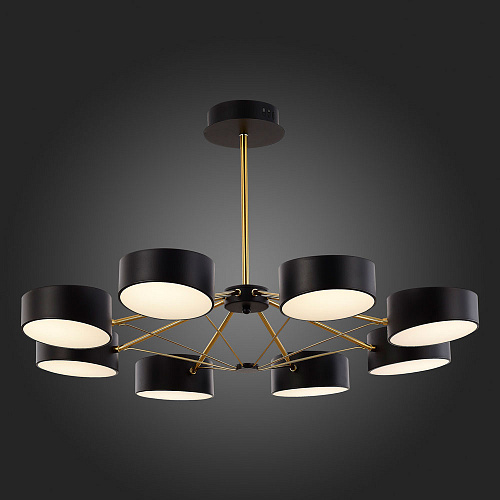 Светильник потолочный 81 см, 80W, 3000K-6000K EVOLUCE VALLE SLE6005-402-08 Черный, Золотистый