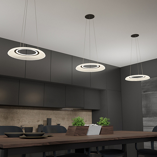 Светильник подвесной 58*58*120 см, LED*1*48W, 3000-6000 К, Novotech 359189 WELLE Over, черный