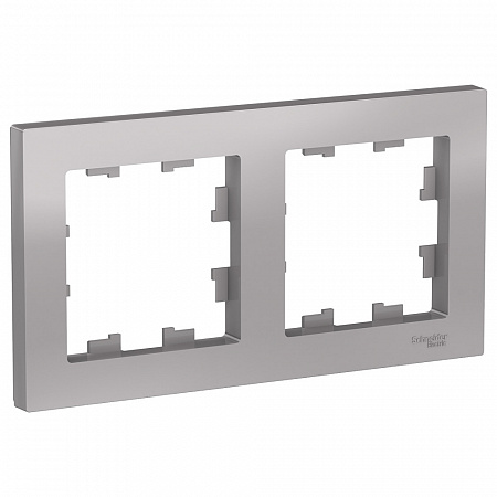 Рамка 2 поста алюминий AtlasDesign ATN000302