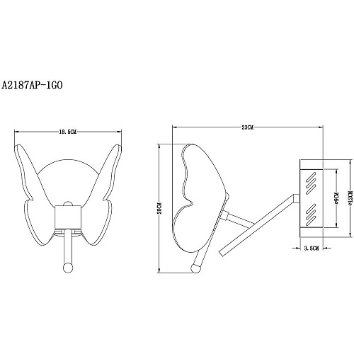 Бра Arte Lamp Darcy A2187AP-1GO