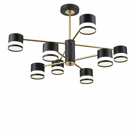 Люстра потолочная 8*GX53 8240/8C черный, латунь Comfi LANIKA Lumion